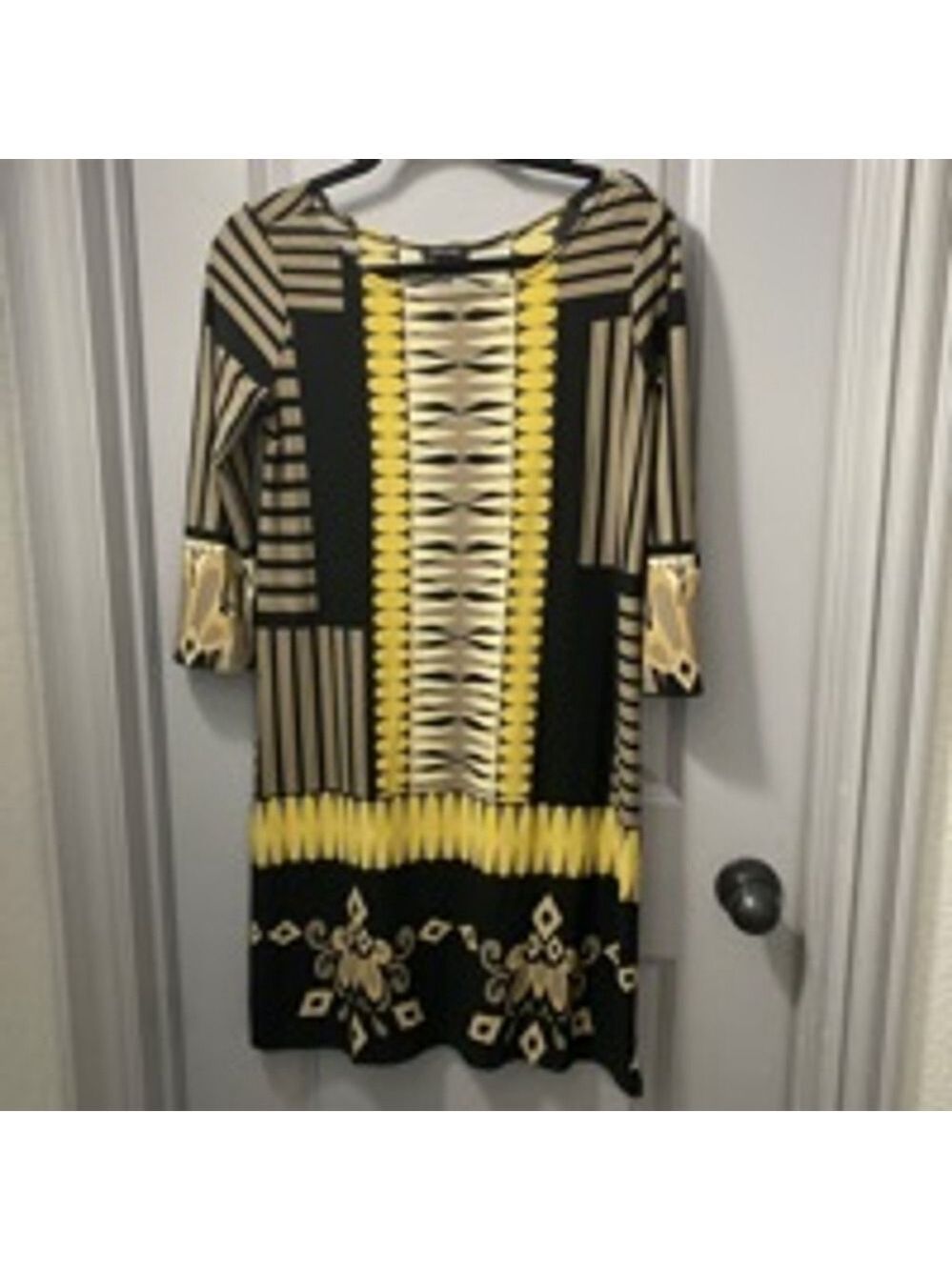 Women's Forever Dress, PM, Black and Yellow